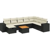  9-dijelni set vrtnih sofa s jastucima crni od poliratana Crna 83 x 62 x 69 cm | shoptok.hr