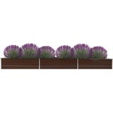 vidaXL Visoka greda pocinkano jeklo 480x80x45 cm rjava, (20618537) Cene