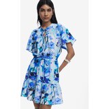 Desigual Obleka kobalt modra / azur / pastelno modra | Shoptok.si