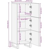  Visoki Regal za Skladištenje s policom Smeđa 40 x 33 5 x 110 cm | shoptok.hr