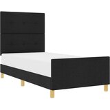 vidaXL Posteljni okvir Črna 80x200 cm Tkanina u