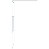 Pregrada za tuš bijela 115 x 195 cm s prozirnim staklom ESG | shoptok.hr