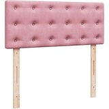 vidaXL Box spring postelja z vzmetnico roza 120x200 cm žamet | Shoptok.si