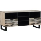 vidaXL Omare in policami za shranjevanje medijev Bela in črna | Shoptok.si