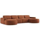 Makamii Kutna garnitura od šenila boja terakote (u obliku slova "U") Omao – | shoptok.hr