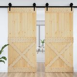  Vrata NARVIK 100 x 210 cm Čvrsta borovina (neobrađena) Prirodna | shoptok.hr