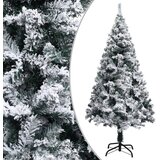 vidaXL Umetna novoletna jelka s snegom zelena 120 cm PVC | Shoptok.si