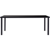  Blagovaonski stol crni 200 x 100 x 75 cm od kaljenog stakla | shoptok.hr