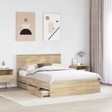  Krevetna konstrukcija s ladicama Sonoma hrast 140 x 200 cm | shoptok.hr