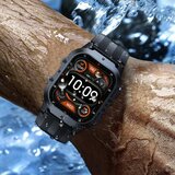 Oukitel BT20 smart watch sport rugged 350mAh/Heart rate/SpO2/Accelerometer/crno-narandzasti | ePonuda.com