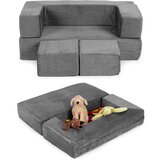 ECO TOYS Modularna sklopiva sofa za djecu – 4 mekana jastuka, siva, | shoptok.hr