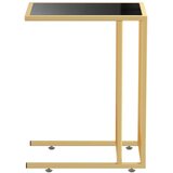  Bočni stolić za računalo crni 50x35x65 cm od kaljenog stakla | Eponuda.com