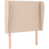 Maison Chic Vzglavna omarica - Nočna omarica - Posteljna omarica z ušesi kapučino 103x23x118/128 cm umetno usnje, (21709913) | Shoptok.si