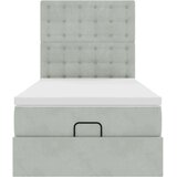 vidaXL okvir za krevet s madracima svjetlosivi 80x200 cm baršunasti | shoptok.hr