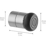 Wagner stenski blažilnik za vrata EH511, Ø 23 mm, de 2 kosa, 30 mm, srebrne/črne barve | Shoptok.si