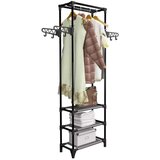  Za odjeću od čelika i netkane tkanine 55x28 5x175 cm crni | shoptok.hr