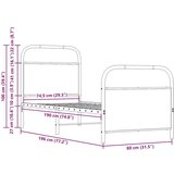 vidaXL Okvir kreveta bez madraca smeđa boja hrasta 75x190 cm drveni | shoptok.hr