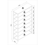 MID.YOU Regal Za Čevlje Taliro 7, Črna, Bela | Shoptok.si