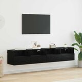 TV zidni ormari Zidne 2 pcs Crni hrast 80 x 30 x 30 cm | shoptok.hr