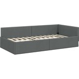  Kutni okvir kreveta Tamno siva 100 cm x 200 cm tkanina | shoptok.hr