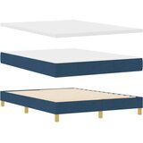 Box Spring Krevet s Madracem Plavi 140x190 cm Tkanina | shoptok.hr