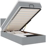  Otomanski krevet s madracem svijetlosivi 100x200 cm tkanine | shoptok.hr
