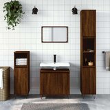 vidaXL Kopalniška omarica rjavi hrast 58x33x60 cm inženirski les | Shoptok.si