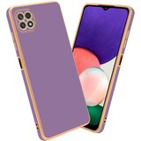 Cadorabo Ohišje, združljiv s Samsungom v sijajnem vijoličnem - zlati - zaščitni pokrov iz fleksibilnega silikona TPU in z zaščito pred kamero, (20591501) Cene