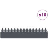 vidaXL Robniki za trato 10 pcs Antracit 103 x 0,05 x 22 cm Jeklo | Shoptok.si