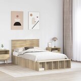  Krevetna konstrukcija s policom Sonoma hrast 135 x 190 cm | shoptok.hr