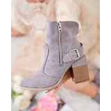 Resti Grey eco-suede women's high stiletto boots Acimra | Shoptok.si