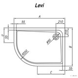 Kolpa San kad za prhanje, polkrožna malur 100X80-L R550 leva za vzidavo polkrožna | Shoptok.si