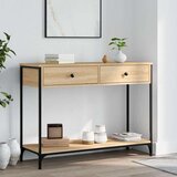  Konzolni stol boja hrasta 100 x 34 5 x 75 cm konstruirano drvo | shoptok.hr