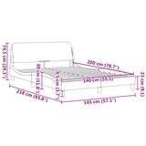  Okvir za krevet s uzglavljem ružičasti 140x200 cm baršunasti | shoptok.hr