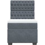 Box spring krevet s madracem tamnosivi 100x200 cm baršunasti | shoptok.hr