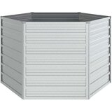 vidaXL Povišena vrtna gredica 129 x 77 cm od pocinčanog čelika srebrna | shoptok.hr