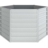 vidaXL Visoka greda 129x77 cm pocinkano jeklo srebrna | Shoptok.si