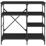  Pekarski stalak crni 90 x 40 x 84 cm konstruirano drvo i metal | Eponuda.com