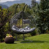 Kondela Viseči stol za dve osebi, siva, DALVEA 2 NEW | Shoptok.si