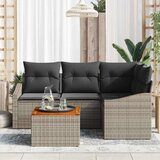  Sjedeća garnitura za vrt 5 kom. Siva poliratan 178,5 x 123,5 x 69 cm | shoptok.hr
