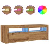 Maison Chic TV omarica - TV stojalo - Televizijska omarica z LED artisan hrast 120x35x40 cm inženirski les, (21699691) Cene