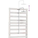  tuš 225 cm Masivna borovina i nehrđajući čelik Bijela | shoptok.hr