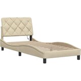  Okvir kreveta s LED-om bez madraca krem 80x200 cm Tkanina | shoptok.hr