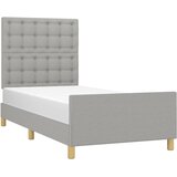  Okvir kreveta bez madraca svjetlosivi 100x200 cm od tkanine | shoptok.hr