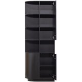 WOOOD Črna modularna knjižna polica iz masivnega bora 228x210 cm Finca – | Shoptok.si