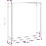  Stalak za drva za ogrjev mat crni 110x28x116 cm čelični | Eponuda.ba