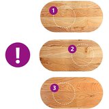 vidaXL Mizna plošča svetlo rjava 100x50x2 cm trdna hrastovina ovalna | Shoptok.si