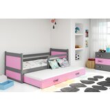 BestBed Postelja RICO z monostjo dodatnega leia-Grafit-Roza | Shoptok.si