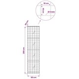  Gabion s žicom debljine 5 mm i mrežom 10x10 cm 50x20x200 cm - 20 cm 200 cm 50 cm | shoptok.hr