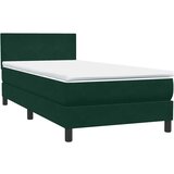 Box Spring krevet s madracem tamnozeleni 80x220 cm baršun | shoptok.hr